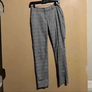 H&M size 2 houndstooth grey black business casual dressy slack pants